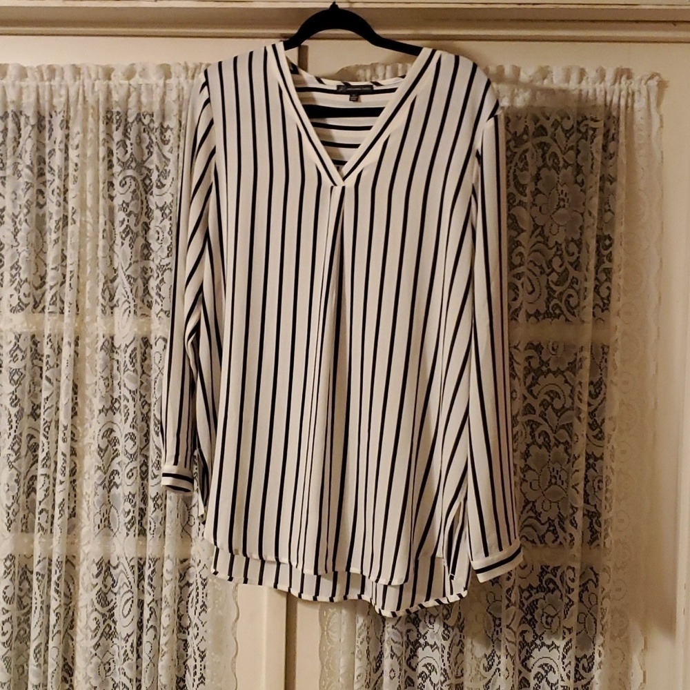 Adrianna Papell Striped Blouse Size XL - Picture 1 of 6